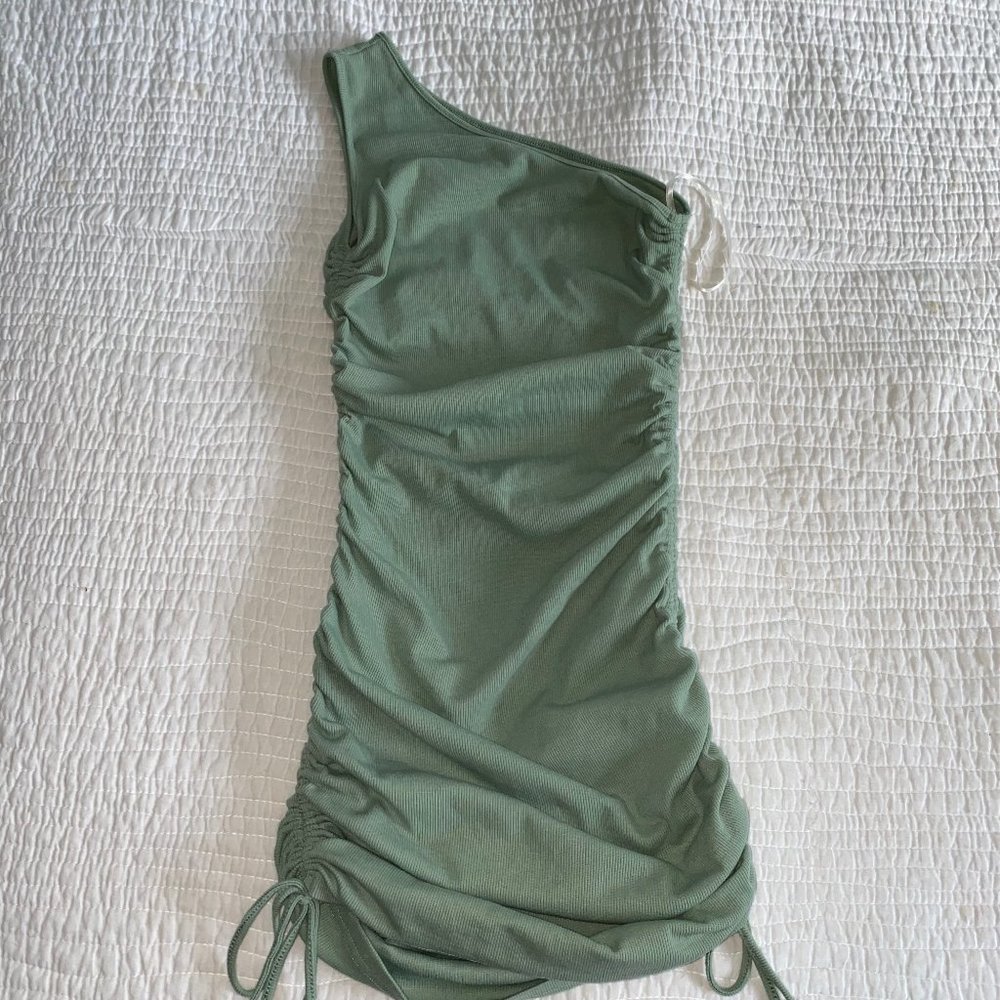 One Shoulder Cotton Dress - Small
